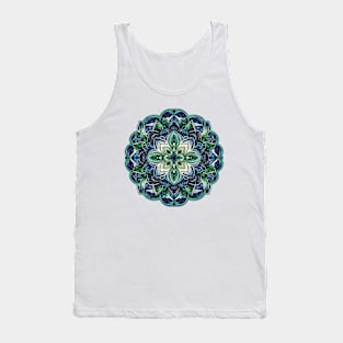 Mandala Blue Green 3 Tank Top